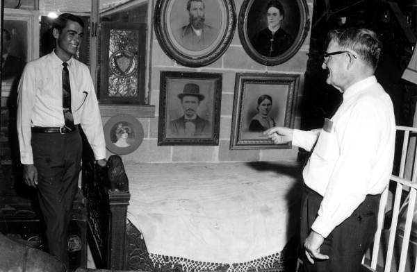 T.T. Wentworth Jr. talking to a museum staff member - Pensacola, Florida.
