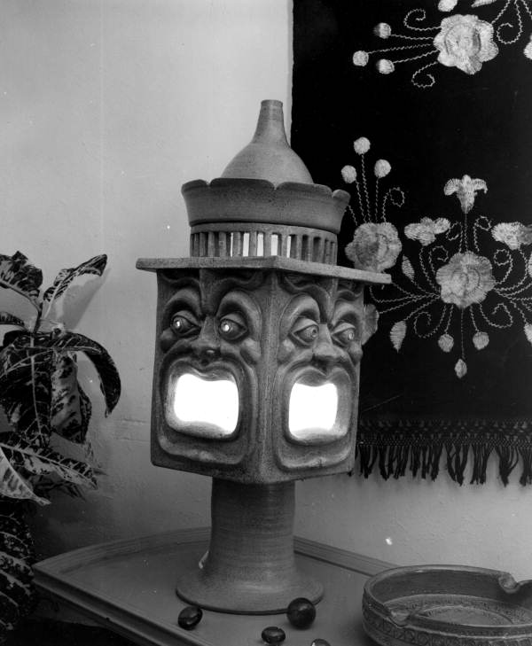 Ceramic lamp by Genell and Blair Boozer - New Smyrna Beach, Florida
