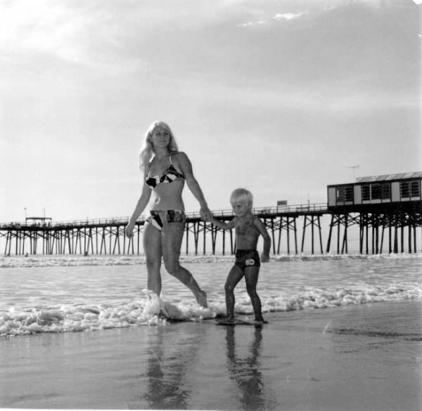 Woman and child at Cocoa Beach