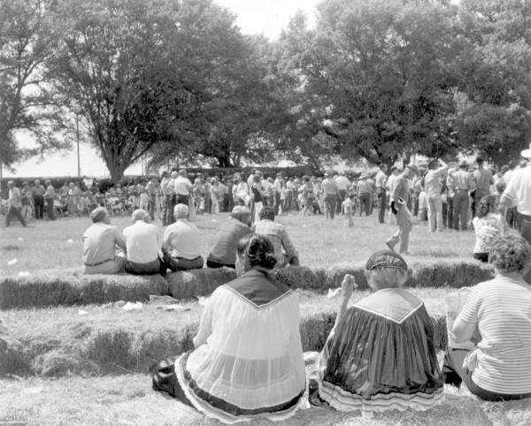 Scene of the crowd during the Seminole Indian "Chalo Nitka" festival - Moore Haven, Florida.