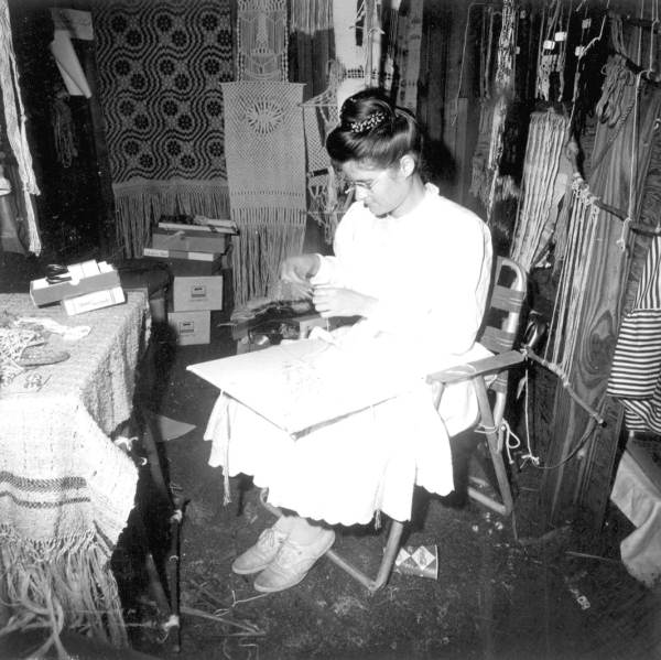 Woman doing needlework at the Florida Folk Festival - White Springs, Florida