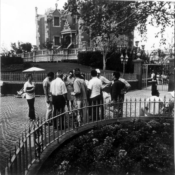 Tourist group at the Magic Kingdom - Orlando, Florida.