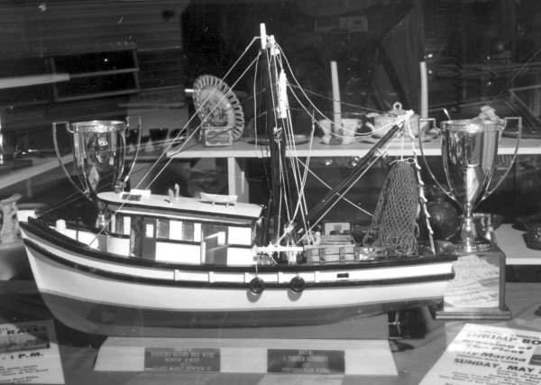 Model shrimp boat on display at the Eight Flags Shrimp Festival - Fernandina Beach, Florida
