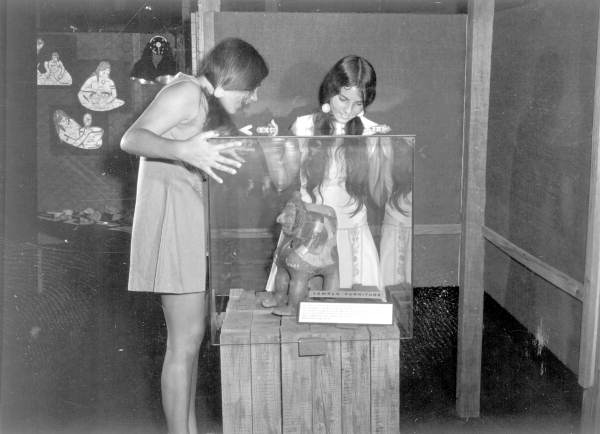 Tourists view exhibits at the museum - Fort Walton Beach, Florida