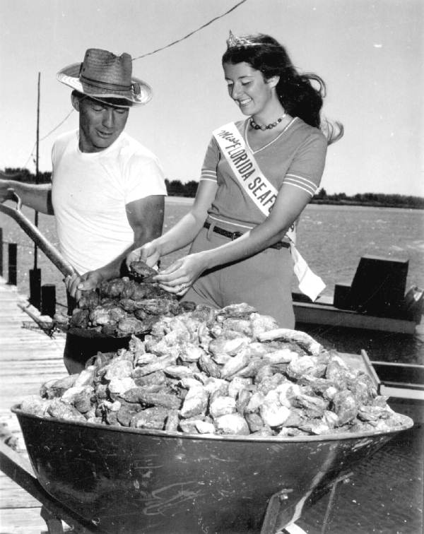 Miss Florida Seafood 1974, Rosalie Nichols, at the Florida Seafood Festival