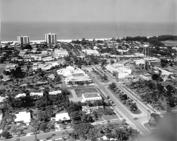 Aerial view of Sarasota.