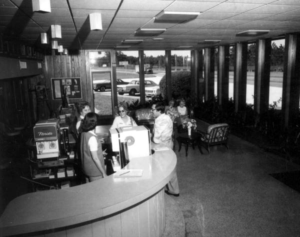 Tourists inside the Welcome Station - Hilliard, Florida