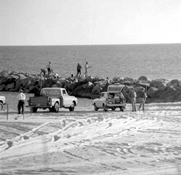 Fishing from a jetty at Saint George Island
