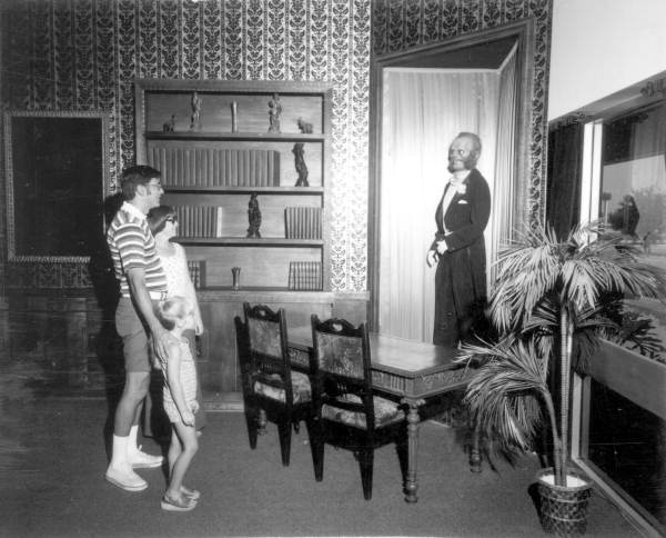 Family enjoying the Mystery Fun House - Orlando, Florida.