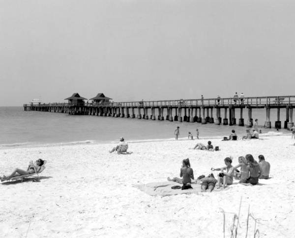 Beach and fishing pier - Naples, Florida