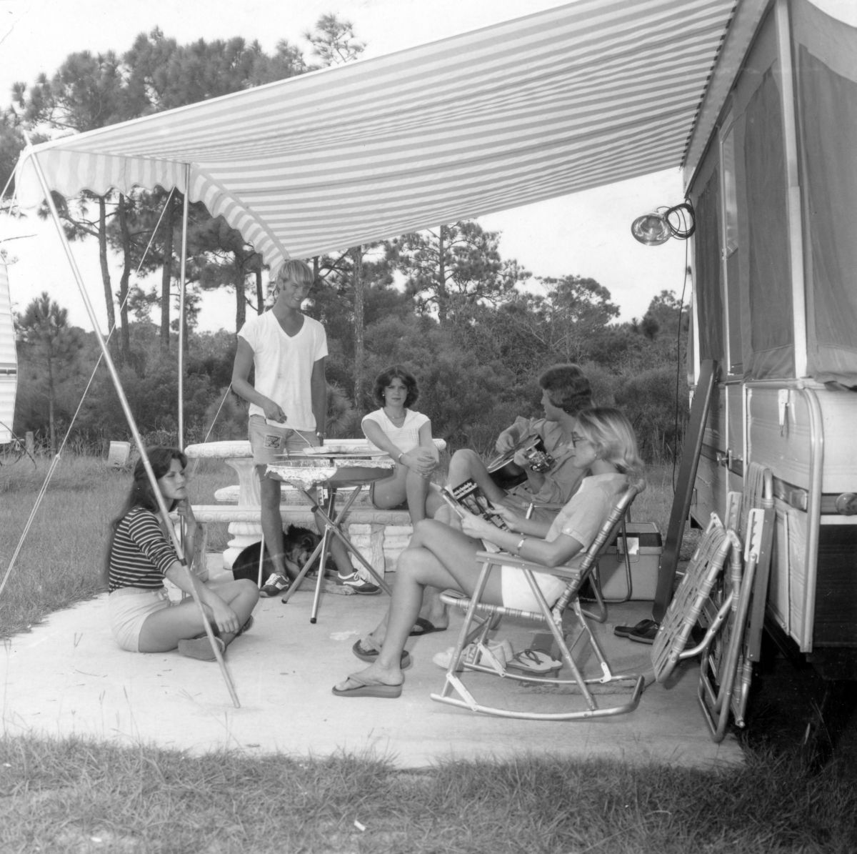 Campers at the St. Andrews State Park - Panama City, Florida