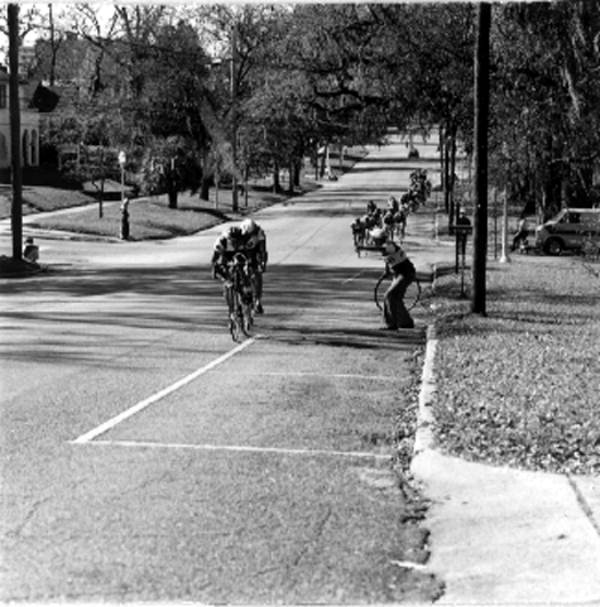 Cyclists in a bicycle race - Tallahassee, Florida.