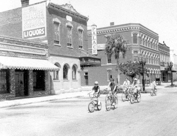Bicycling through the streets - Fernandina Beach, Florida
