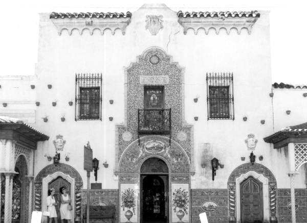 Two women admiring building