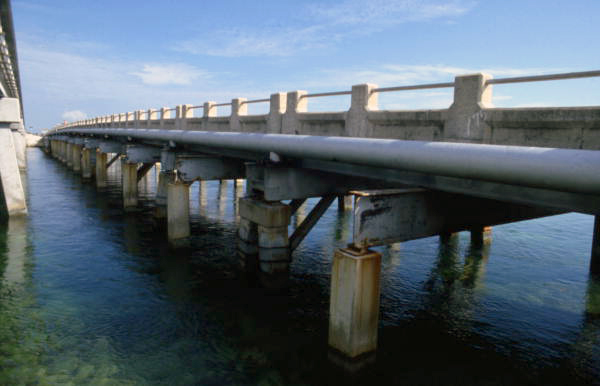 Close-up view of the Bahia Honda Bridge - Bahia Honda Key, Florida