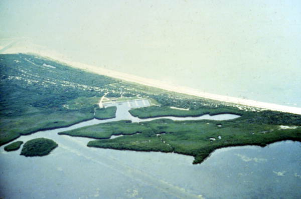 Aerial view looking west over Caladesi Island - Dunedin, Florida
