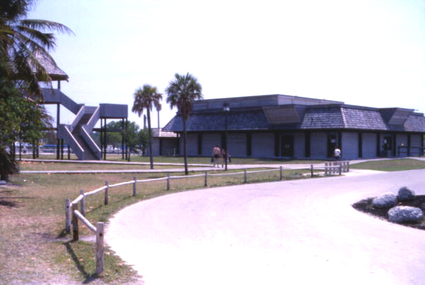 View of visitors' center at the John Pennekamp Coral Reef State Park - Key Largo, Florida.