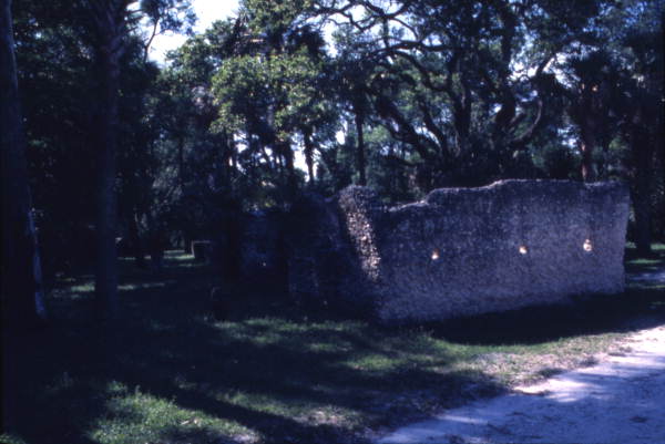 Tabby slave cabin remains at the Kingsley Plantation State Historic Site - Fort George Island, Florida.