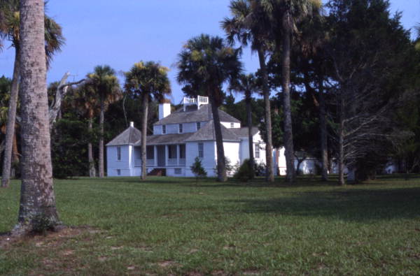 View looking toward the main house at Kingsley Plantation State Historic Site - Fort George Island, Florida.