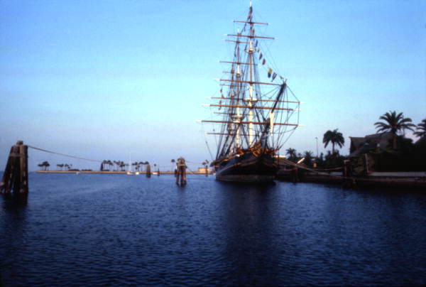 Tall ship replica "H.M.S. Bounty" docked in Saint Petersburg, Florida.
