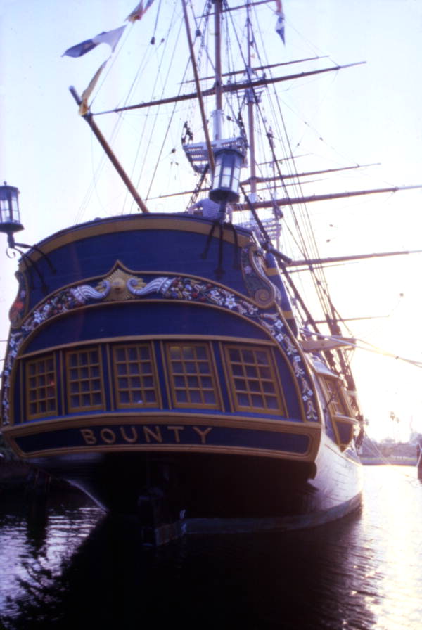 Florida Memory • View showing the stern of tall ship replica