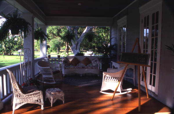 View of porch at Henry Ford's house in Fort Myers, Florida.