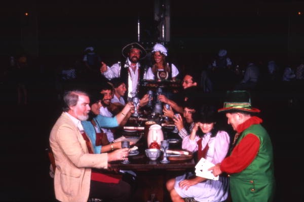Visitors at the Shakespeare's Tavern and Playhouse attraction in Orlando, Florida.
