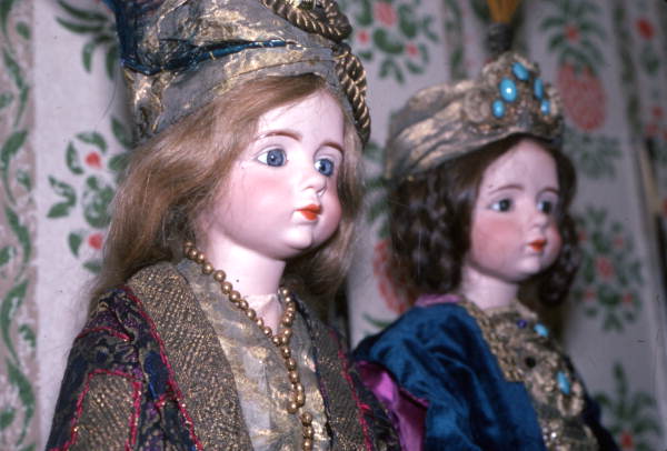 Dolls on display at the Mystery Fun House attraction in Orlando, Florida.