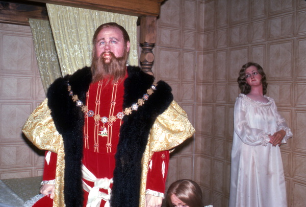 View showing the wax statue of actor Charles Laughton on display at the Stars Hall of Fame attraction in Orlando, Florida.