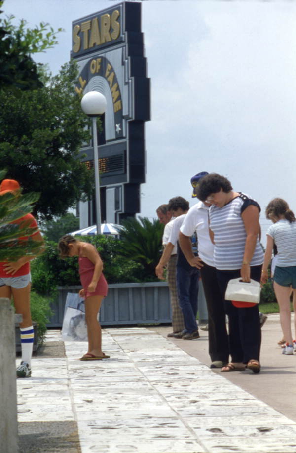 View showing visitors at the Stars Hall of Fame attraction in Orlando, Florida.