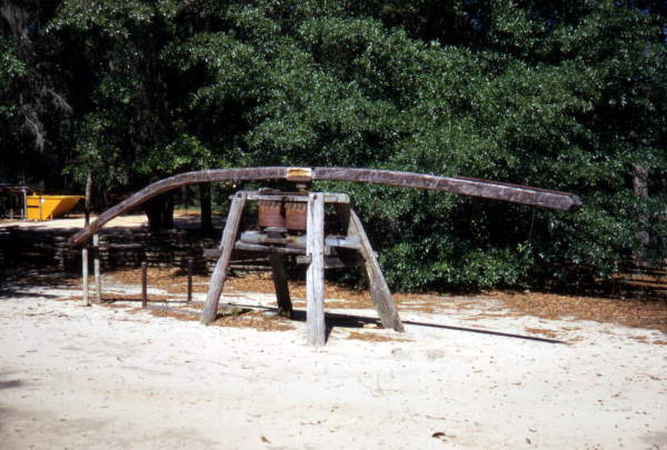 Sugarcane grinder at the Tallahassee Jr. Museum.