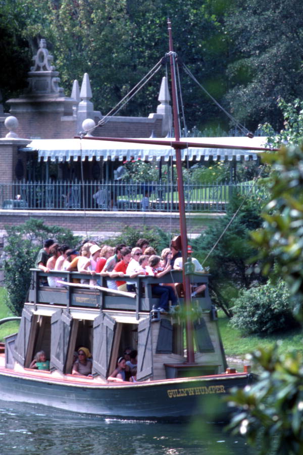 View of the Gullywhumper boat ride at the Magic Kingdom in Orlando, Florida.