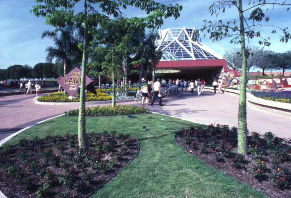 View looking toward The Land Pavilion in EPCOT Center at the Walt Disney World Resort in Orlando, Florida.