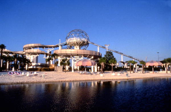 View showing the Wet 'n Wild theme park in Orlando, Florida.