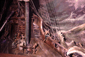 Close-up view of a diorama exhibit on display at McKee's Museum of Sunken Treasure in Plantation Key, Florida.