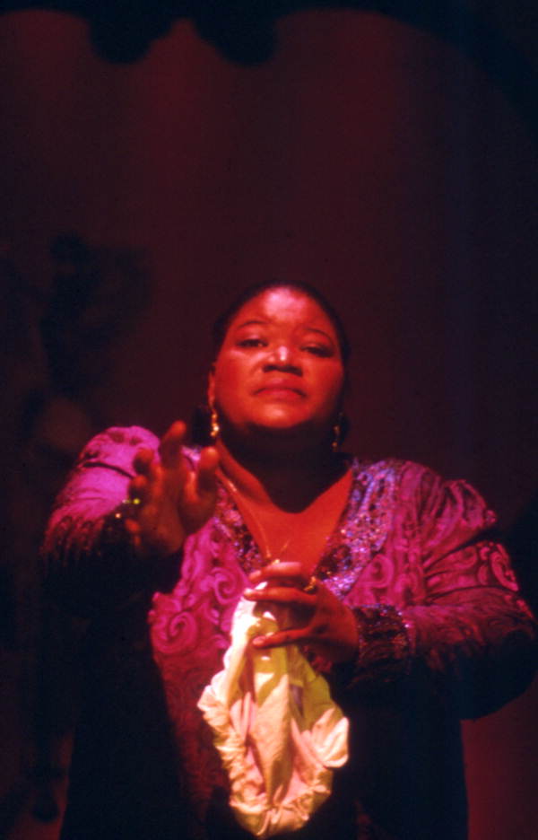 Unidentified actress performing at the Florida Studio Theatre in Sarasota, Florida.