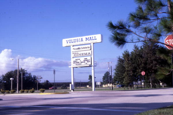 Volusia Mall sign in Daytona Beach, Florida.