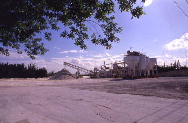 View showing industrial machines at a plant in Ft. Lauderdale, Florida.