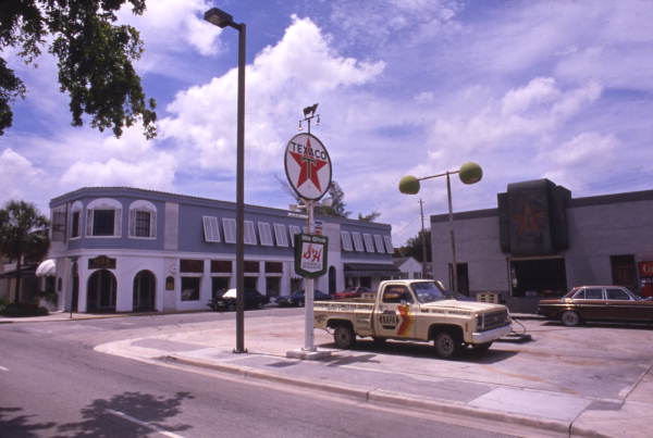 Texaco gas station on E. Las Olas Blvd. at the northeast corner of 10th Terrace in Ft. Lauderdale, Florida.