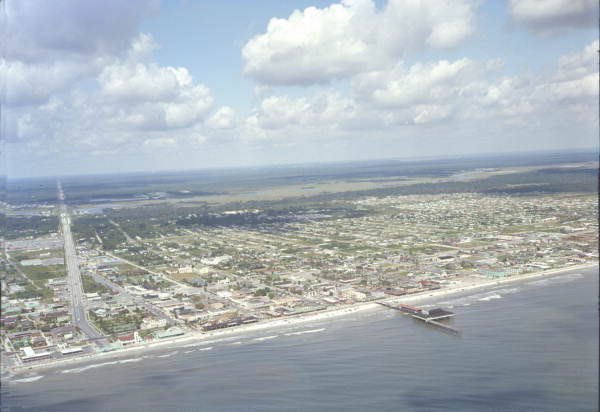 Aerial view of a section of the city - Jacksonville Beach, Florida