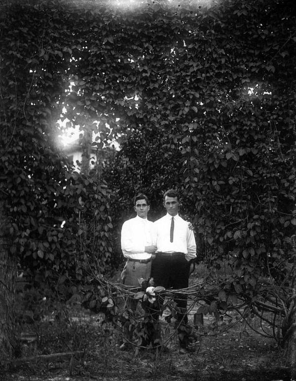 Two young men posing outdoors - De Land, Florida