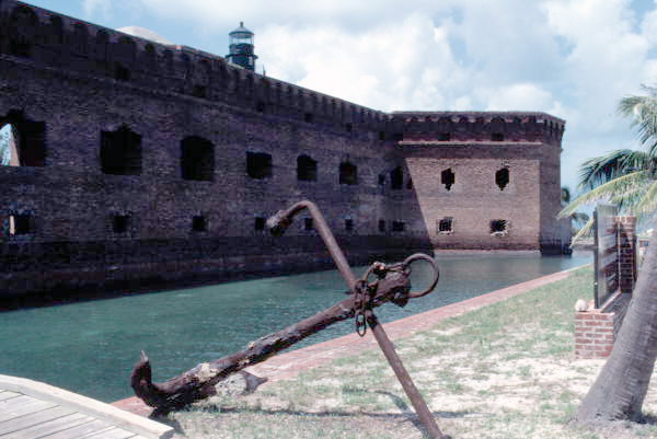 Anchor and moat at Fort Jefferson - Garden Key, Florida