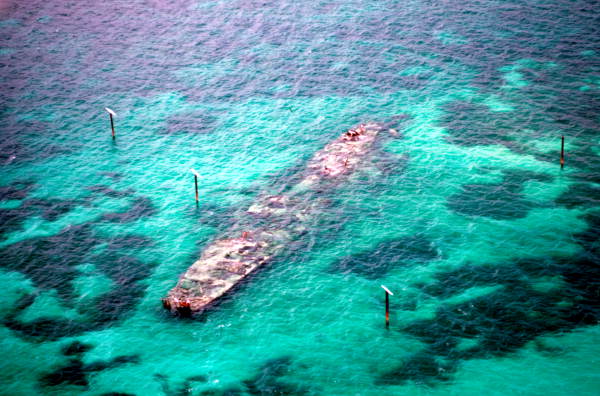 The old "Patricia Target" target wreck site west of Key West..