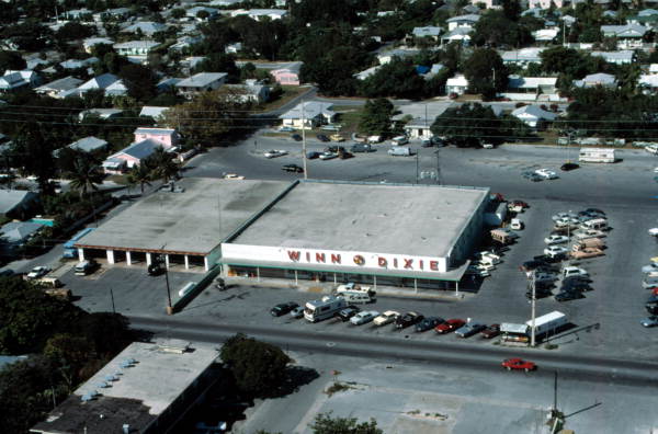 Aerial photograph of Winn-Dixie grocery store on Flagler Avenue - Key West, Florida.