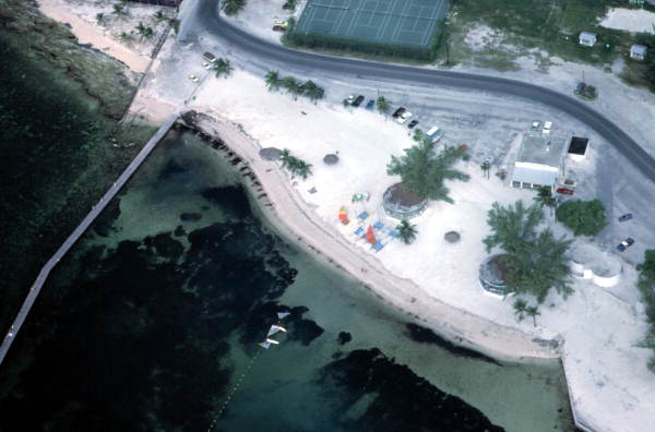 Aerial view of Monroe Beach - Key West, Florida.
