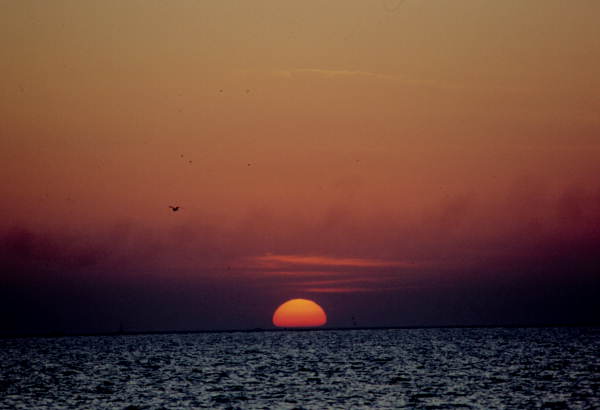 Sun at the horizon