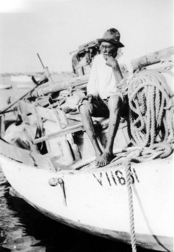 Unknown man on boat..