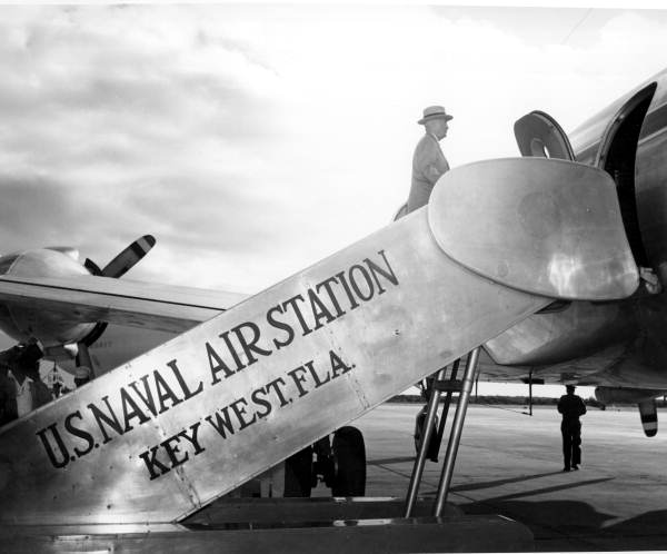 President Harry S. Truman departing the Naval Air Station following his visit - Key West, Florida
