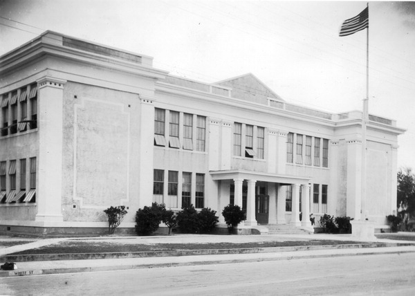 Original Key West High School building located on White Street - Key West, Florida.
