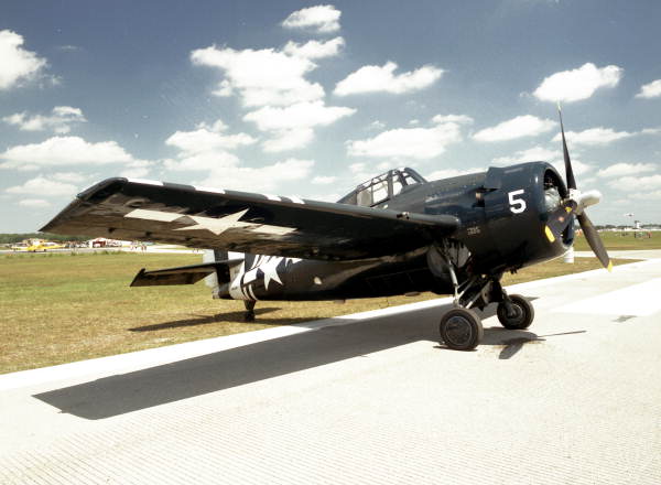 Grumman "Wildcat" fighter plane on display at EAA Fly-in - Lakeland, Florida